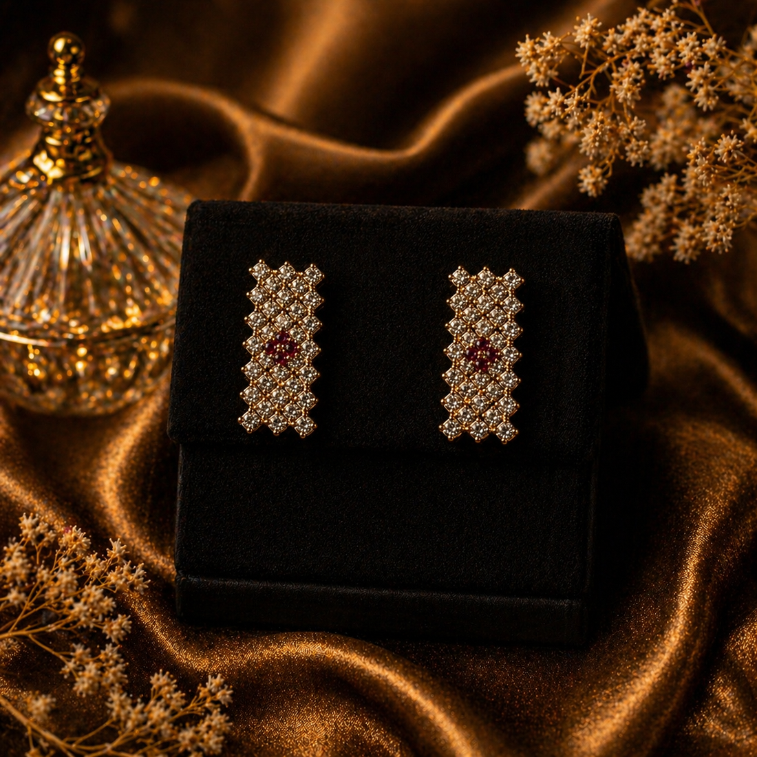 Luxury Crystal Bar Necklace Set