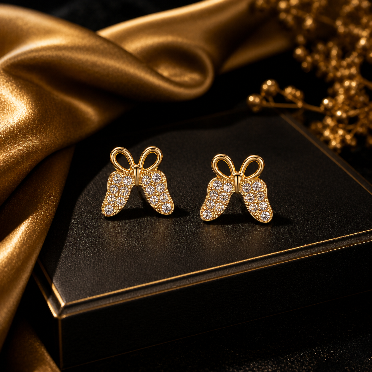 Luxury Butterfly Crystal Stud Earrings