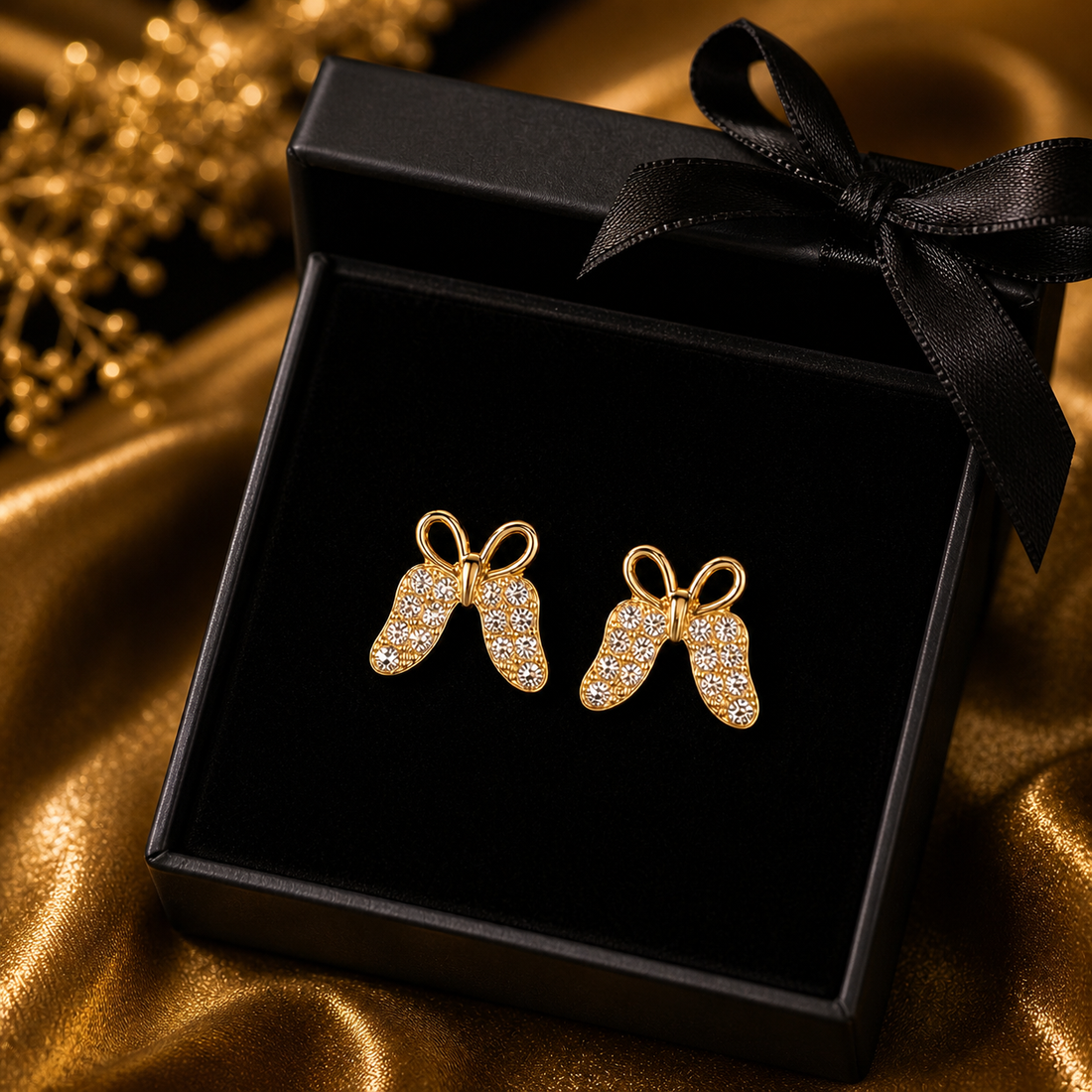 Luxury Butterfly Crystal Stud Earrings
