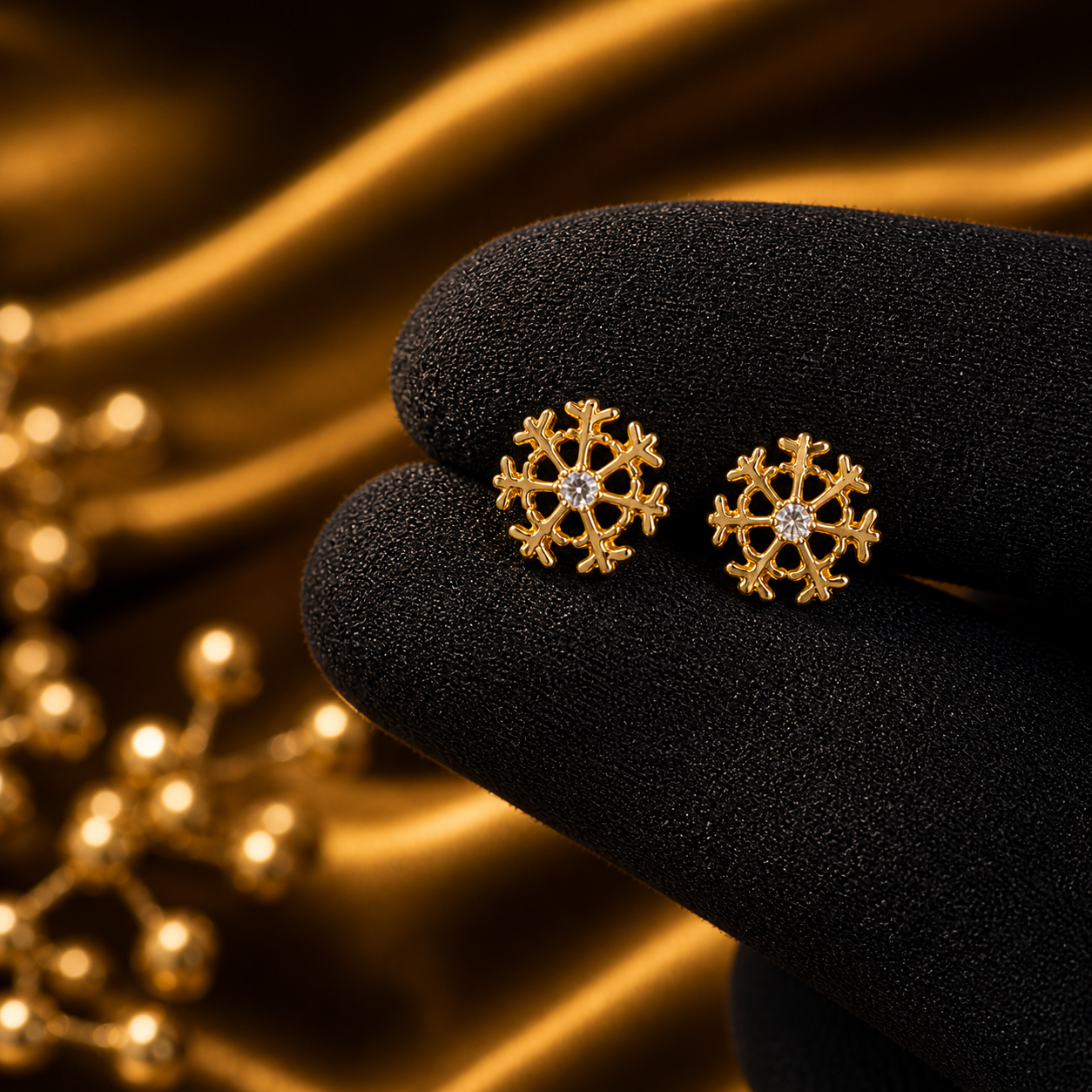 Luxury Snowflake Stud Earrings