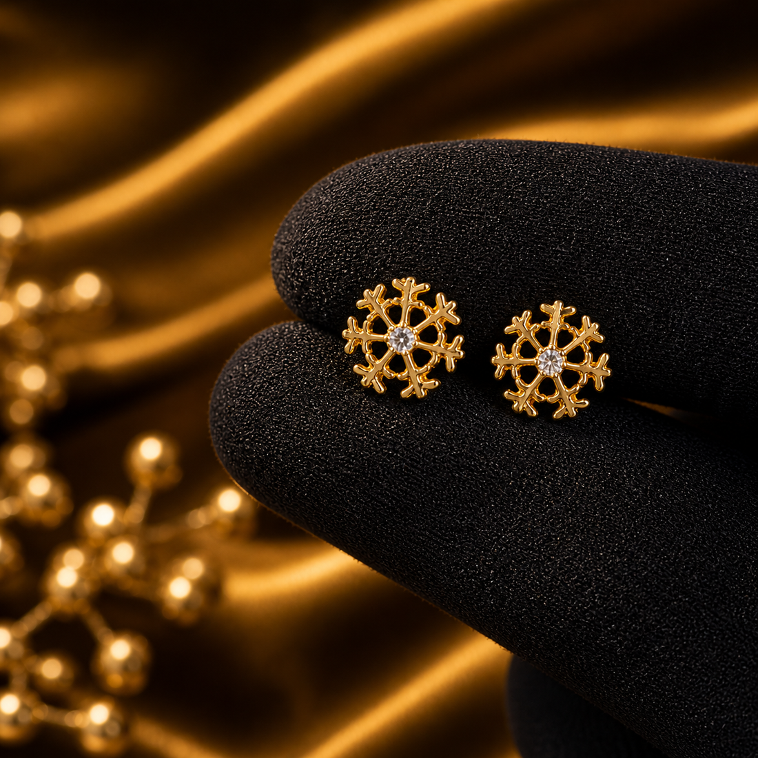 Luxury Snowflake Stud Earrings