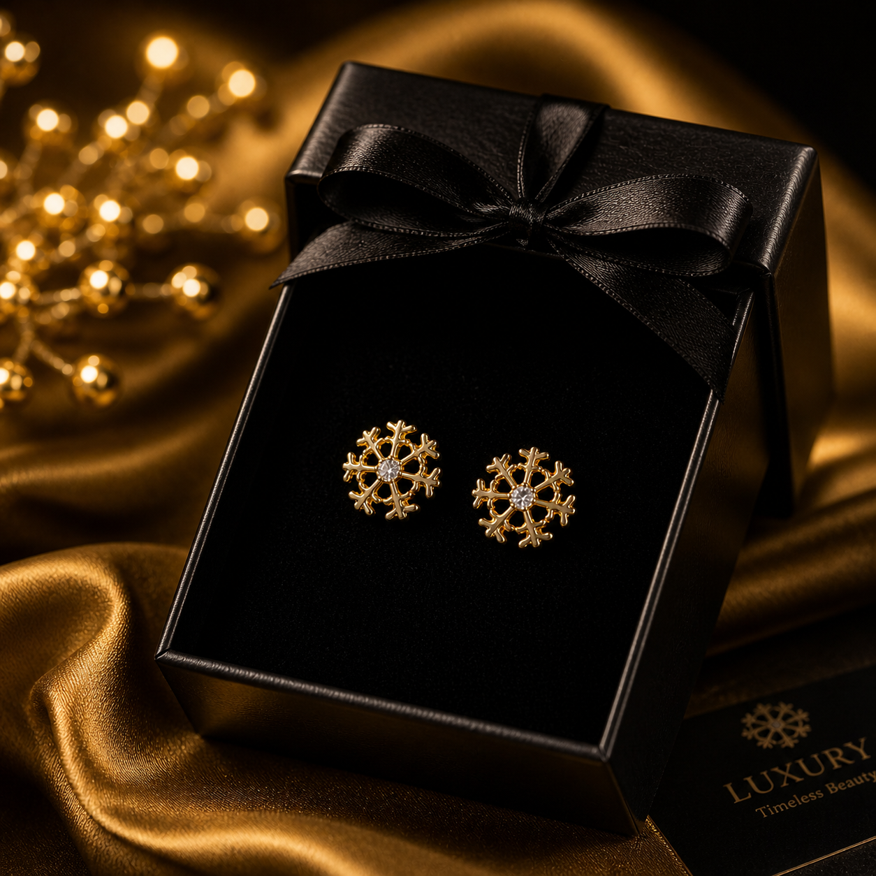Luxury Snowflake Stud Earrings