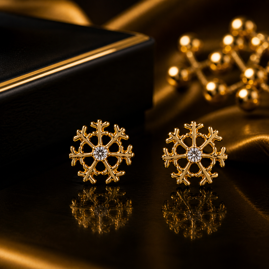 Luxury Snowflake Stud Earrings