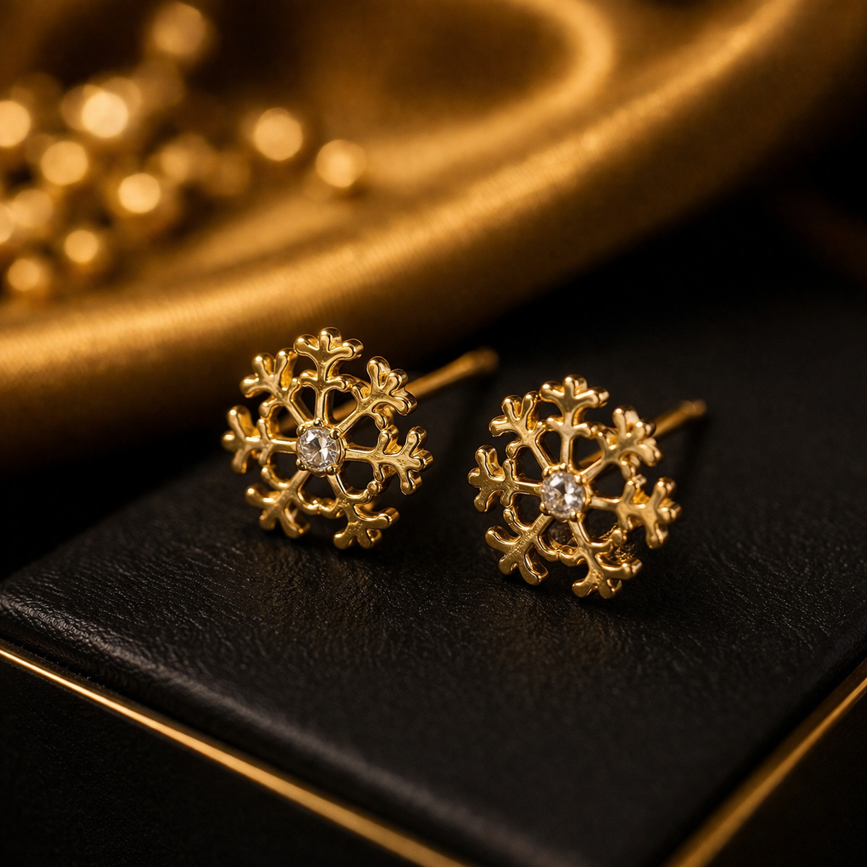 Luxury Snowflake Stud Earrings
