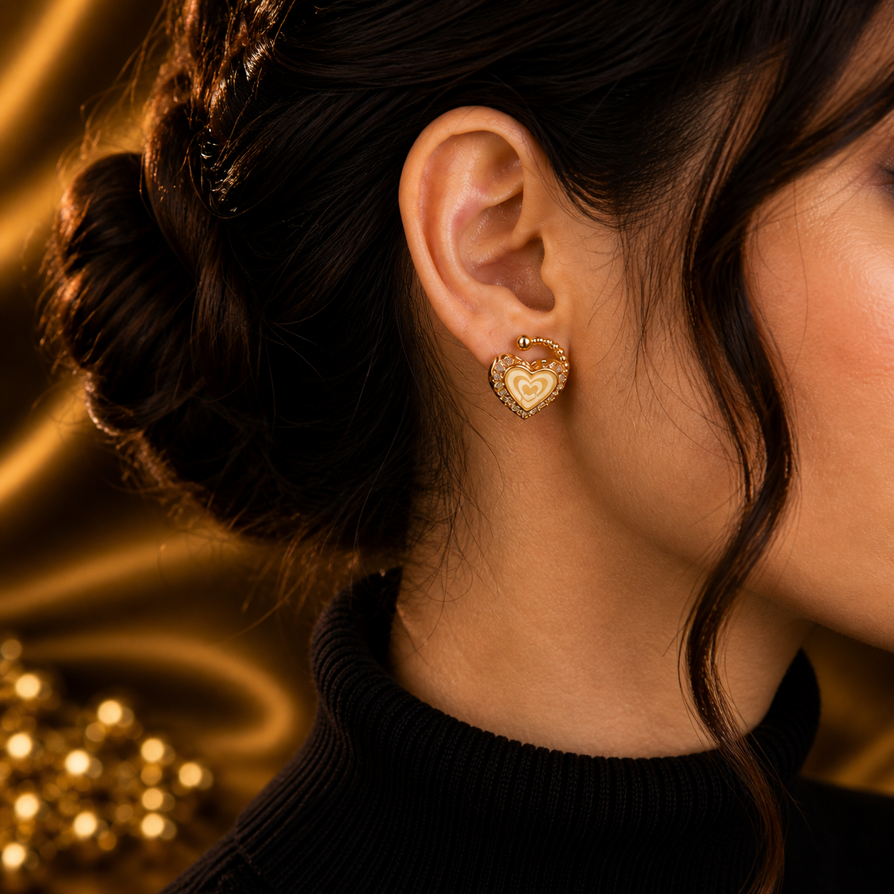 Luxury Heart Crystal Earrings