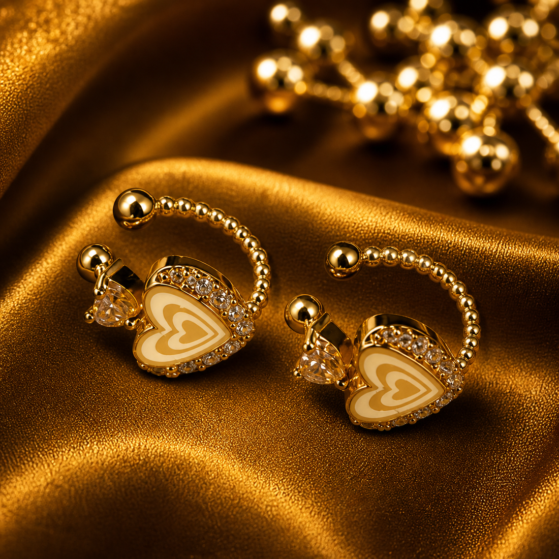 Luxury Heart Crystal Earrings