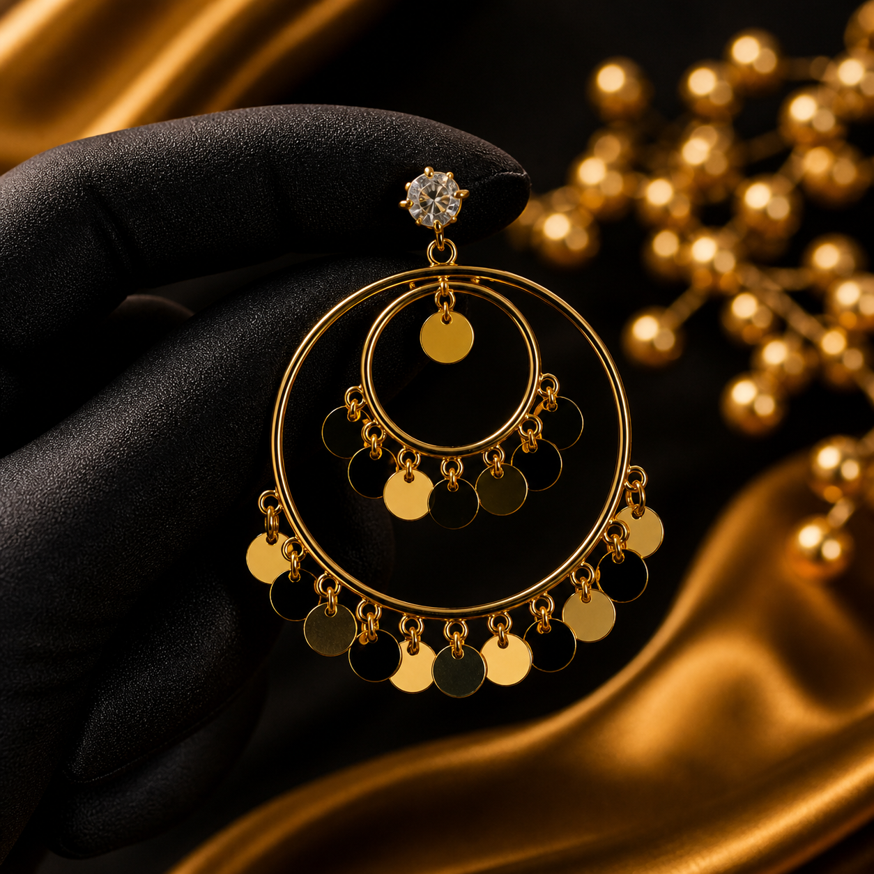 Luxury Coin Hoop Earrings