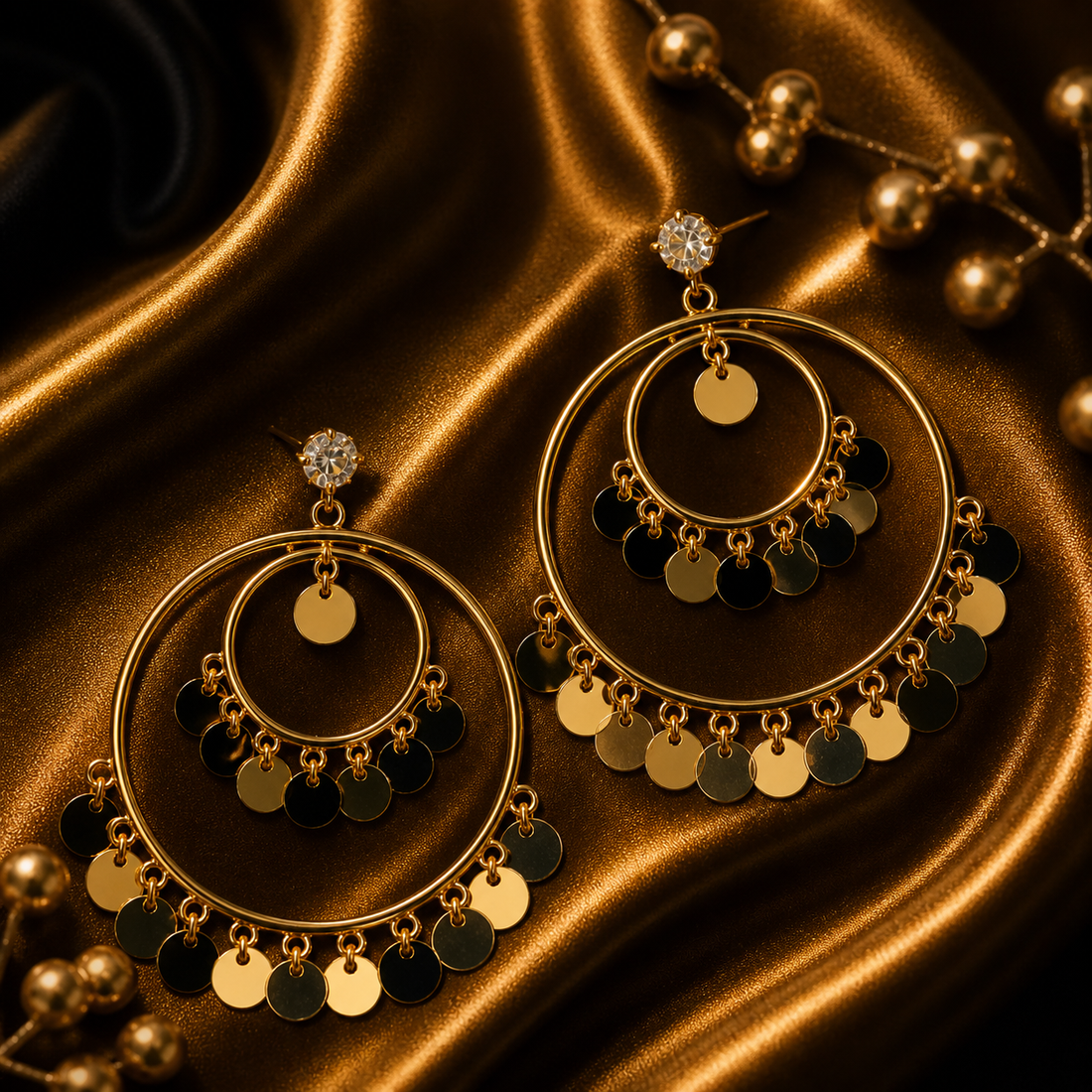 Luxury Coin Hoop Earrings