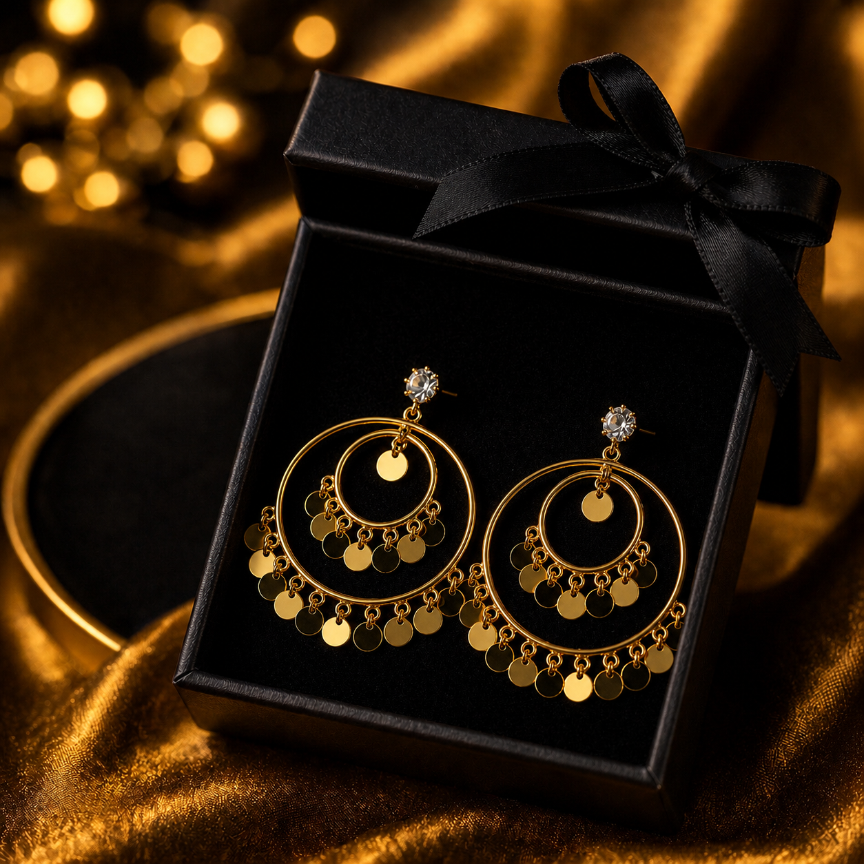 Luxury Coin Hoop Earrings