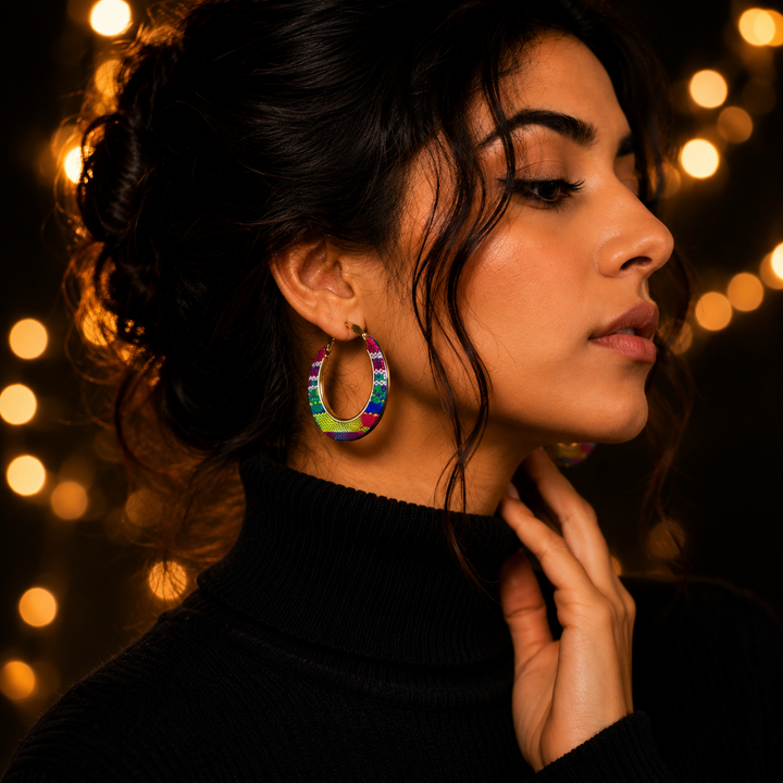 Boho Hoop Statement Earrings