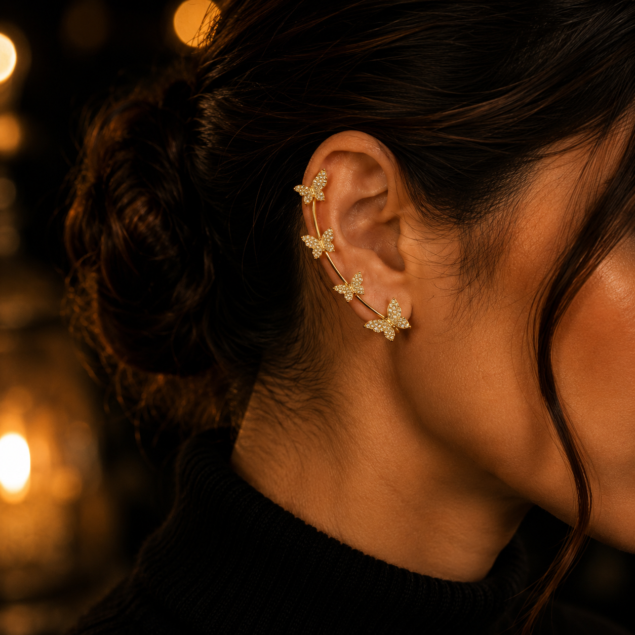 Luxury Butterfly Hoop Earrings
