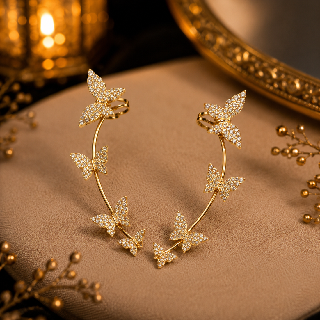Luxury Butterfly Hoop Earrings