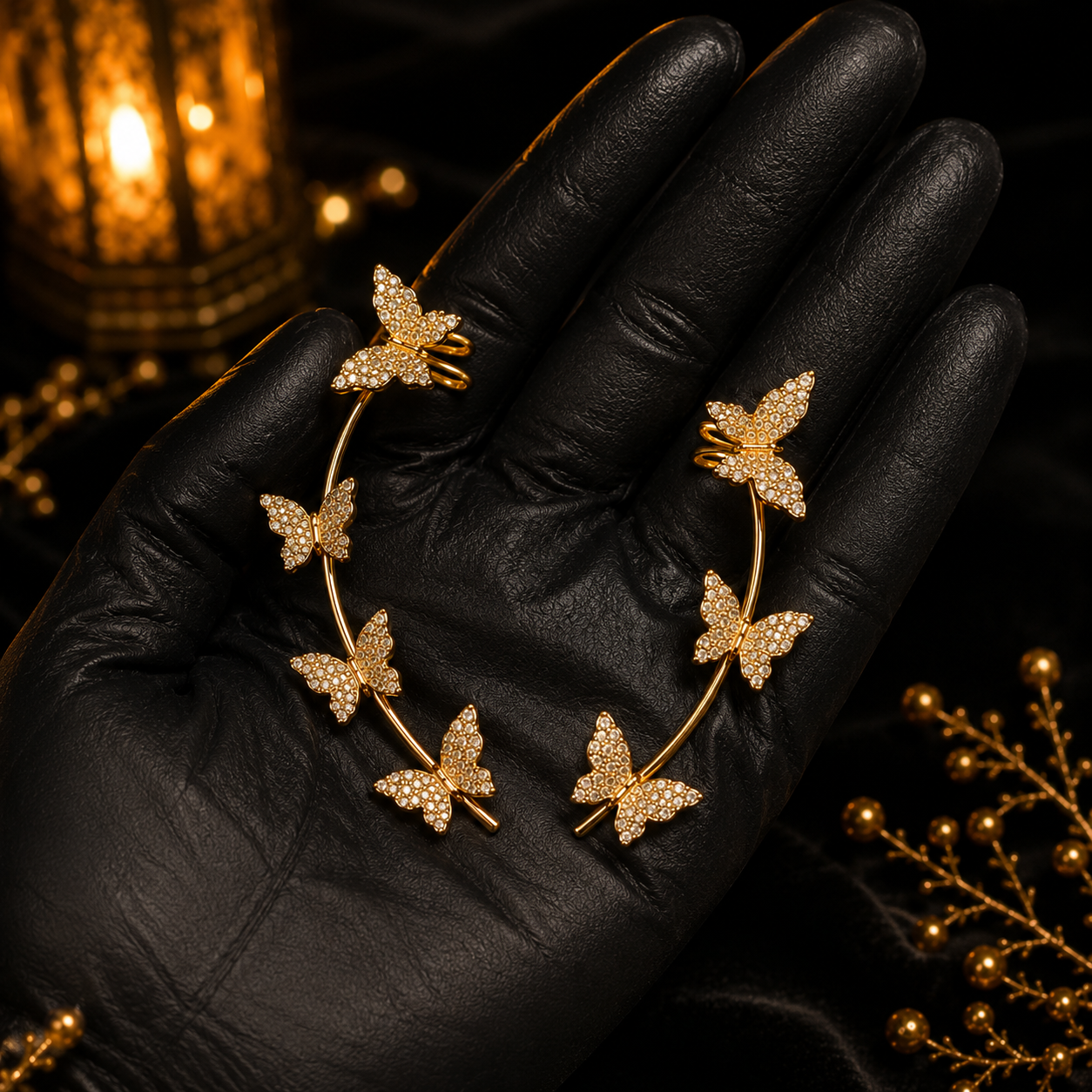 Luxury Butterfly Hoop Earrings