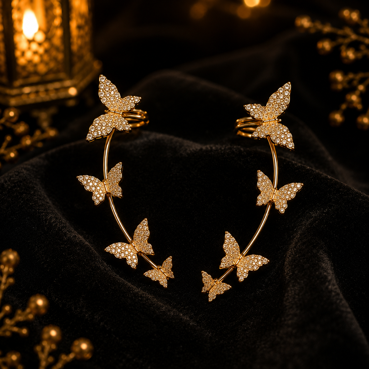 Luxury Butterfly Hoop Earrings