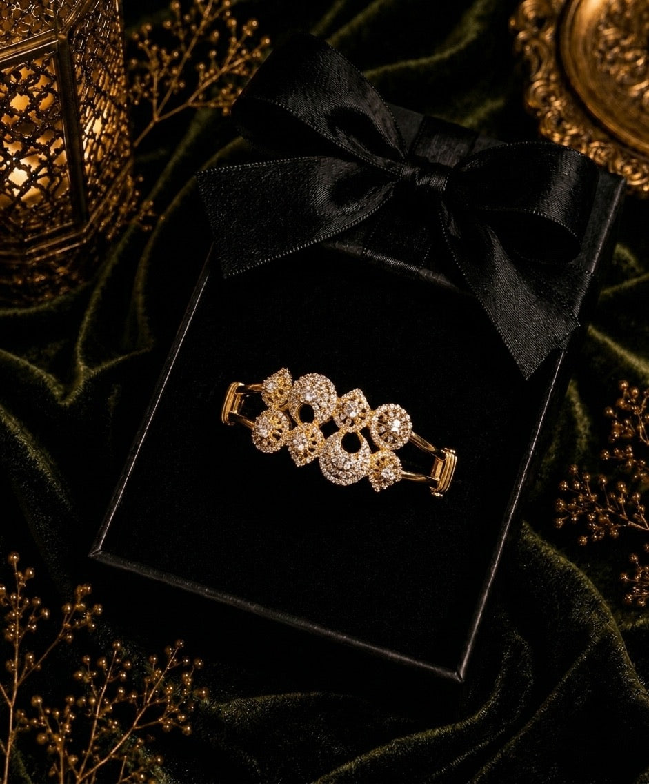 Luxury Crystal Floral Bracelet