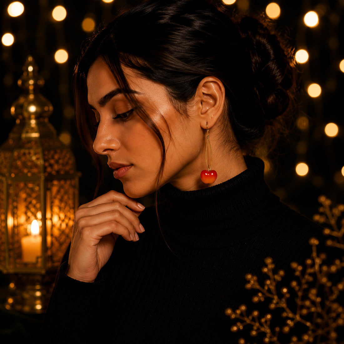 Cute Cherry Drop Earrings