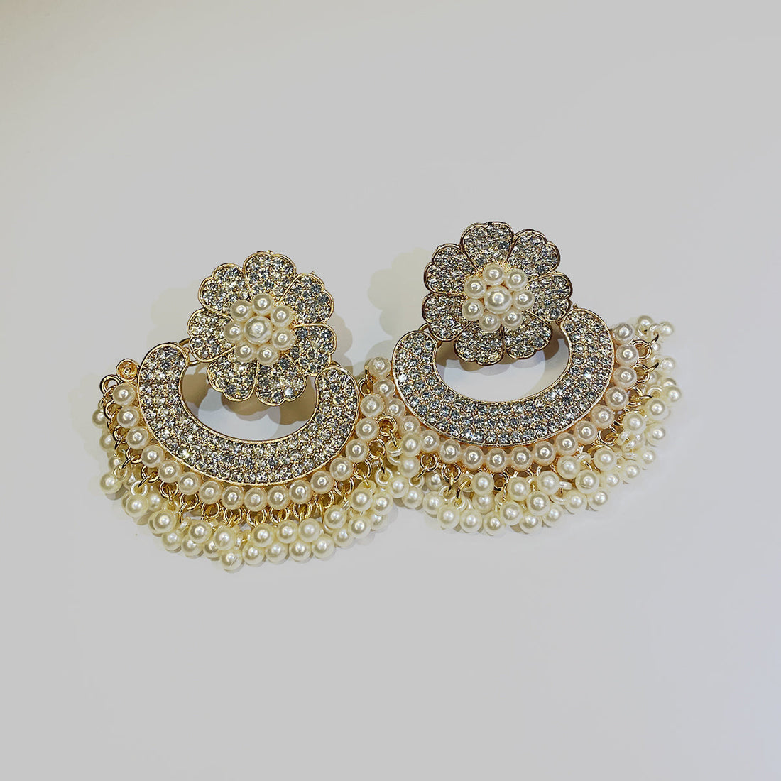 Luxury Pearl Chandbali Earrings