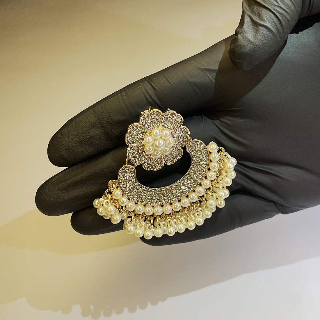 Luxury Pearl Chandbali Earrings