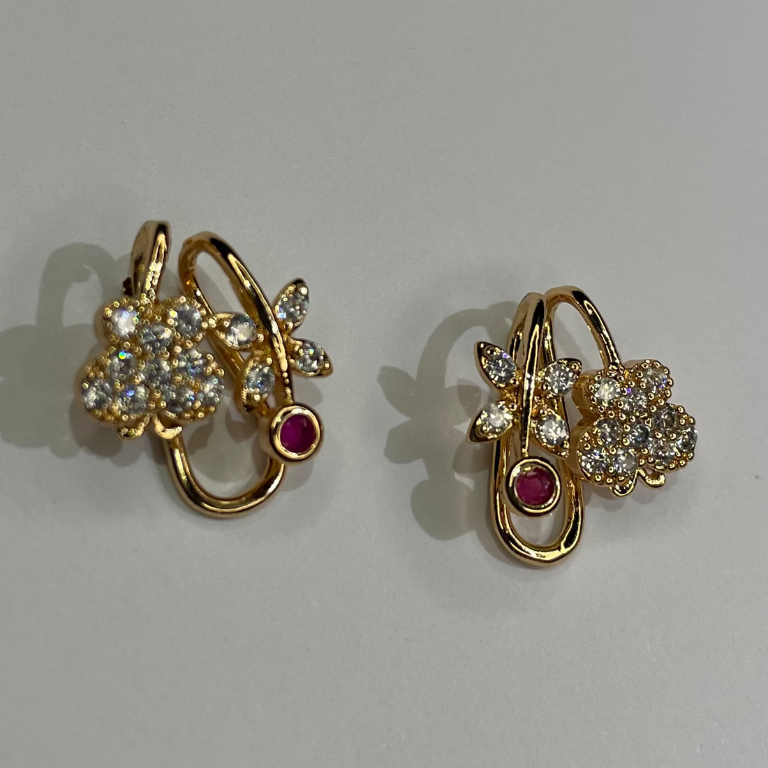 Luxury Floral Crystal Earrings