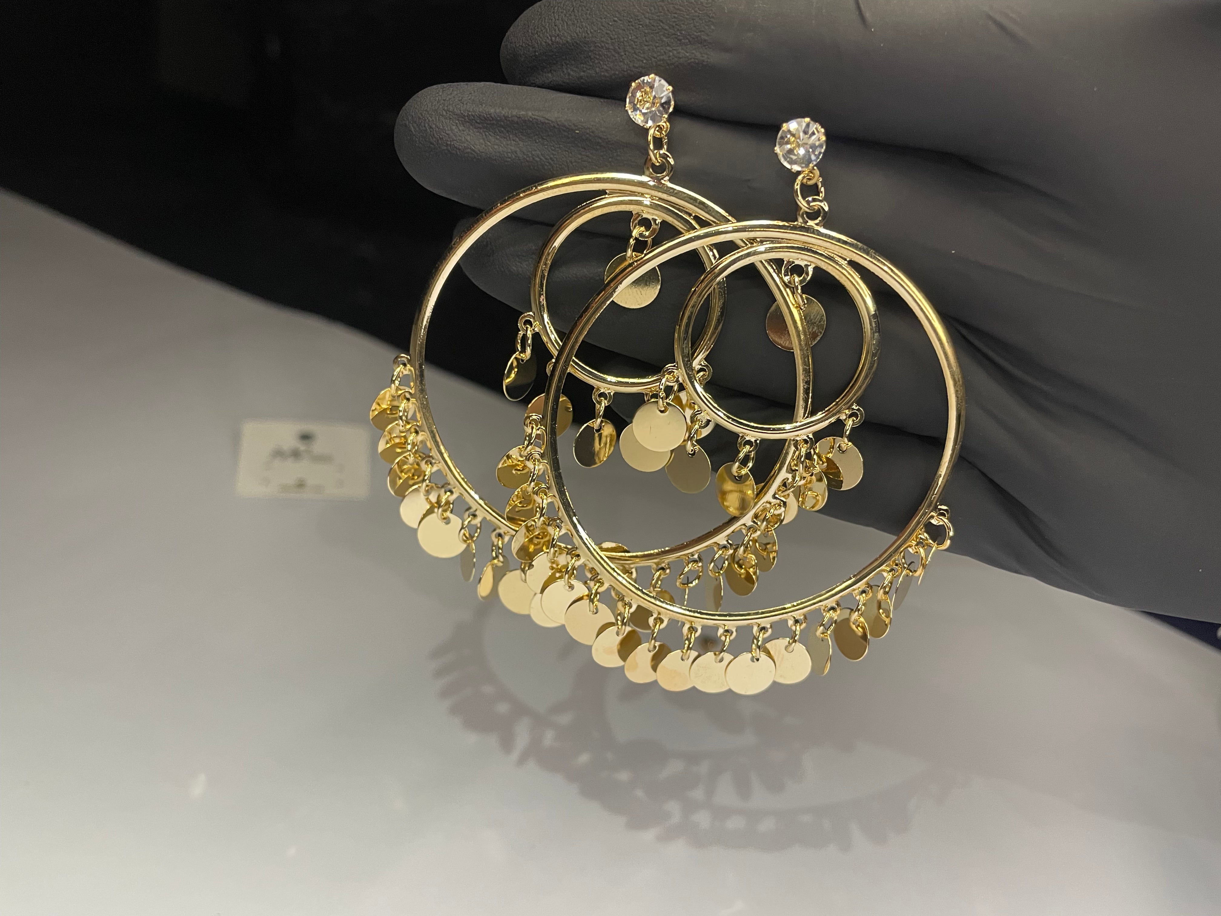 Luxury Coin Hoop Earrings
