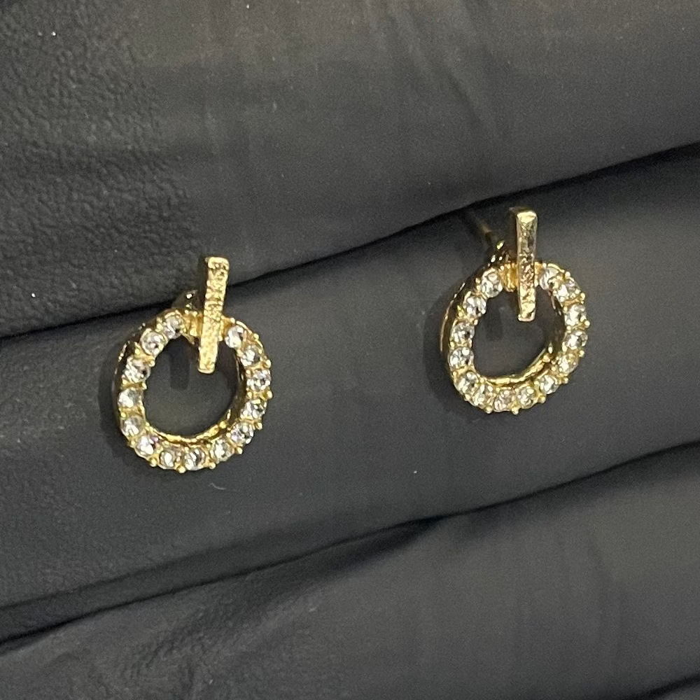 Luxury Crystal Circle Stud Earrings