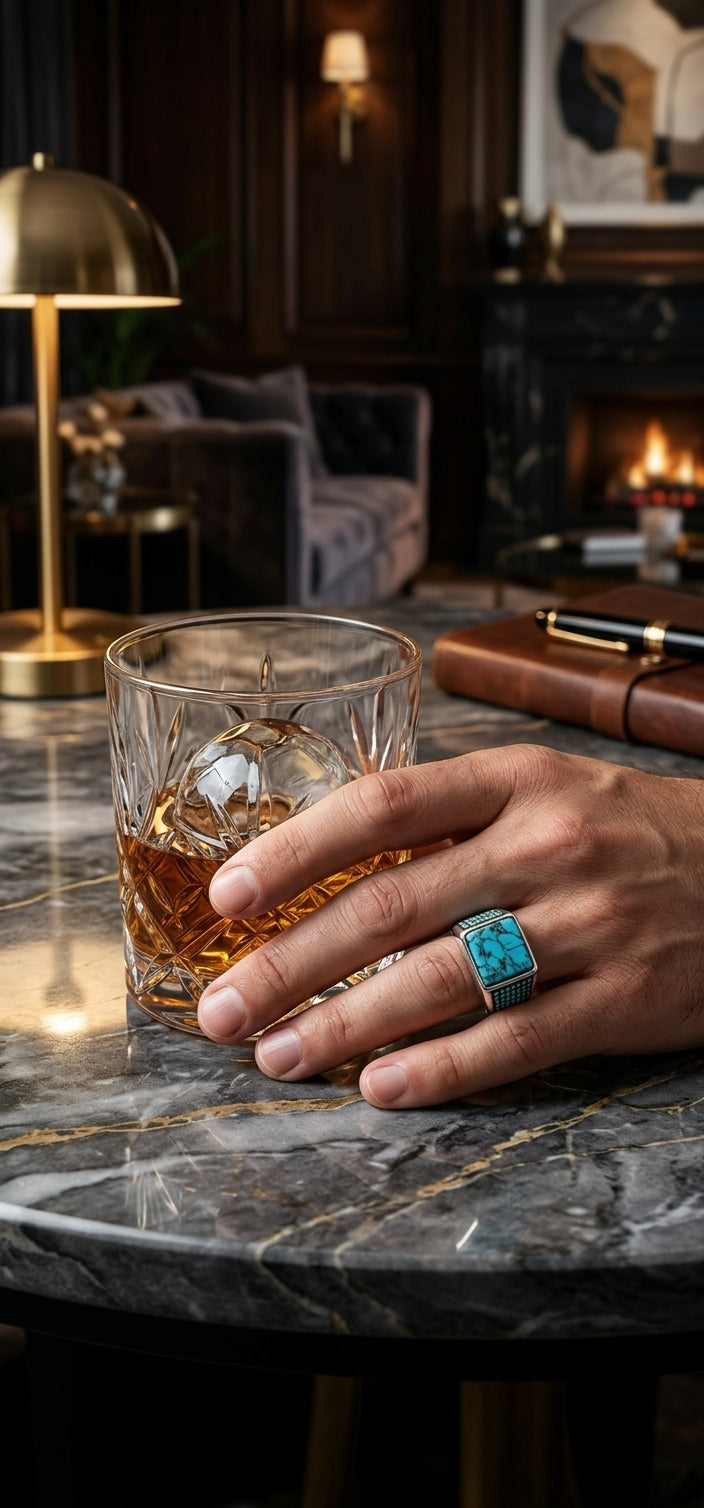 Emerald Green Oval Signet Ring