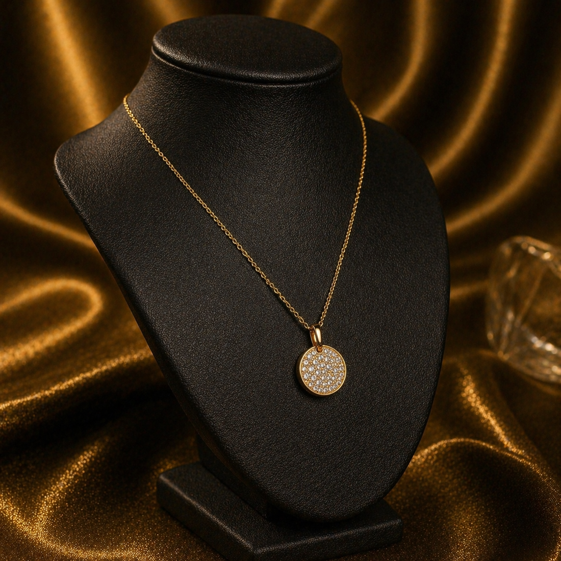 Luxury Round Crystal Pendant Necklace