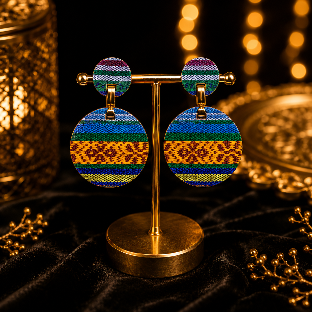 Boho Round Statement Earrings