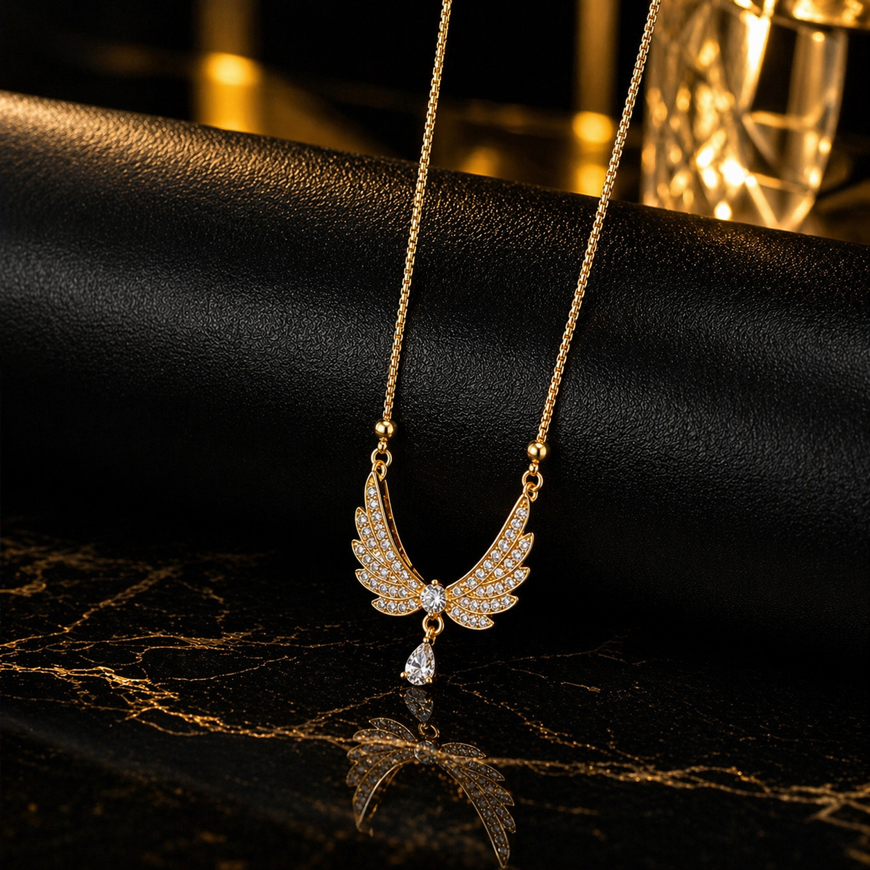 Luxury Angel Wings Pendant Necklace