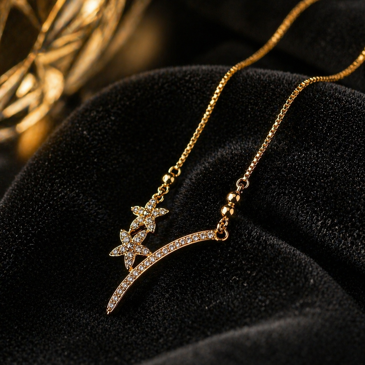 Luxury Butterfly Curve Pendant Necklace