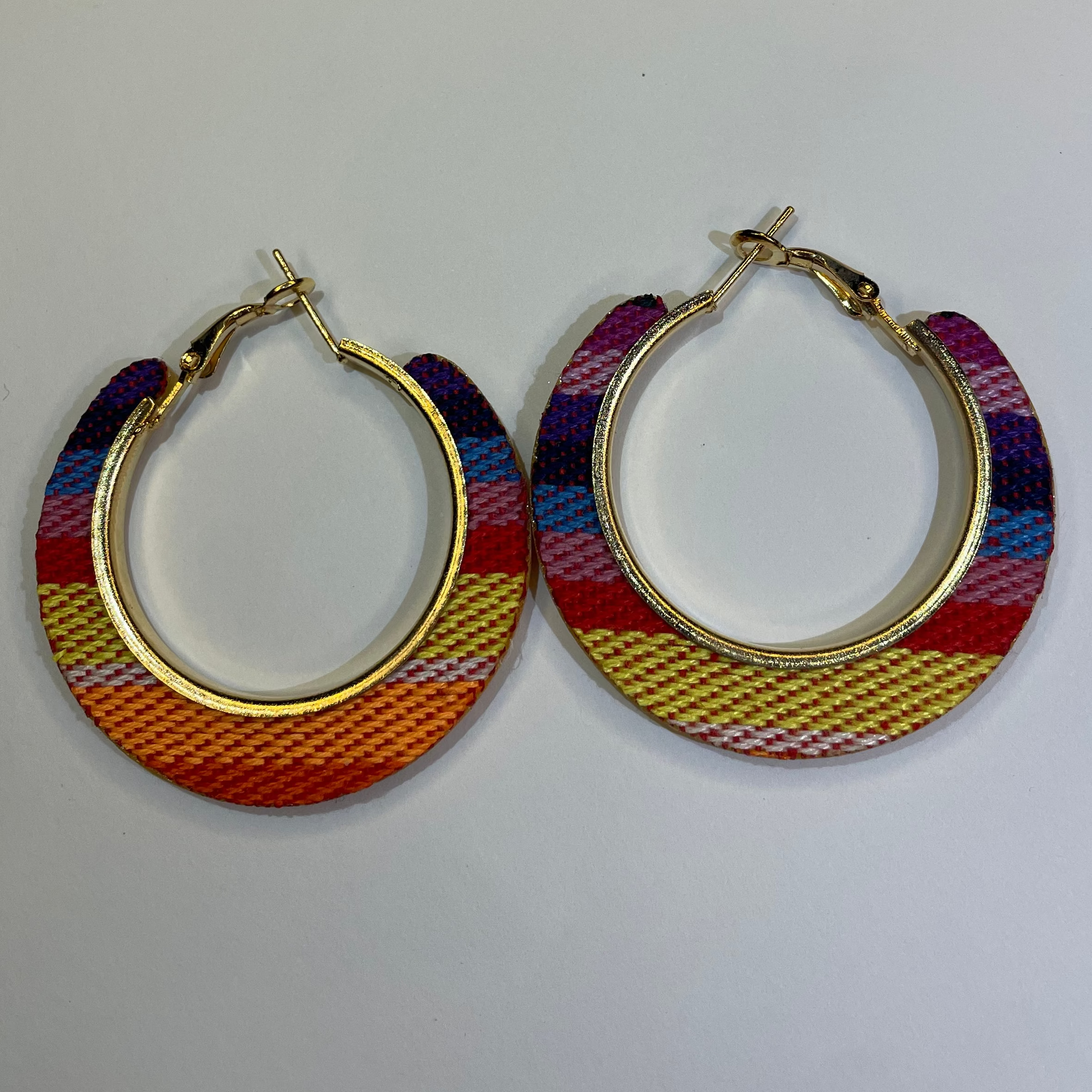 Rainbow Hoop Statement Earrings