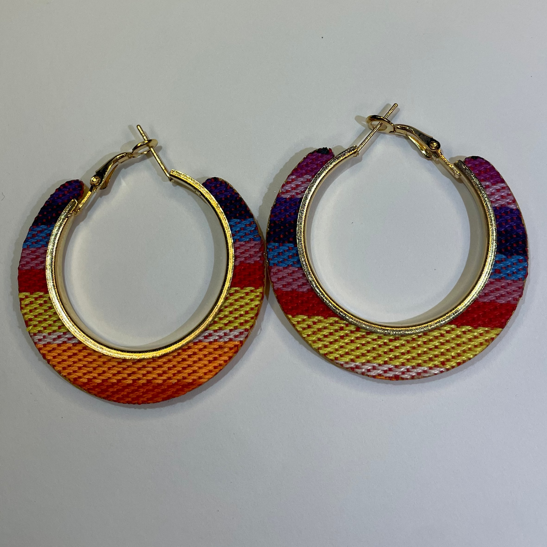 Rainbow Hoop Statement Earrings
